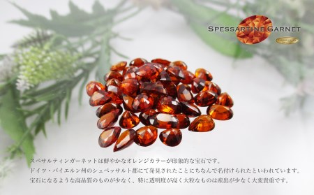 スペサルティンガーネットペンダント ダイヤモンド プラチナ MJ1058 ネックレス ジュエリー 宝石 ペンダント 