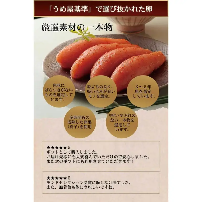 【一週間以内に発送】博多辛子明太子1Kg樽入り(博多伝統の味)【うめ屋】_HA0025
