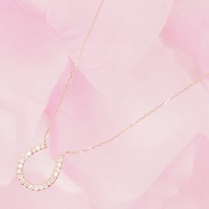 K18ピンクゴールド ダイヤモンド ペンダントネックレス　　　HH-018609