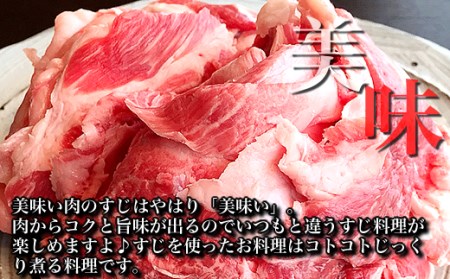 76-94Aカレーやシチューなどの煮込み料理に！新潟県産牛すじ1kg（500g×2P）