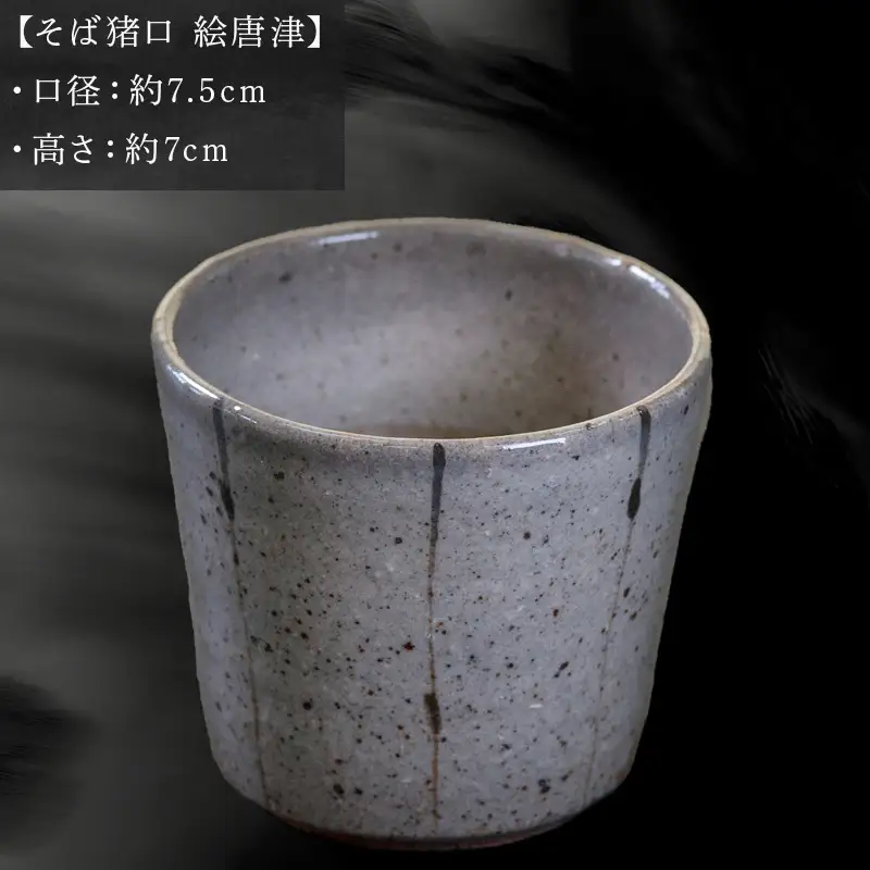 唐津焼 そば猪口 絵唐津 中野政之作
