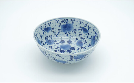 山口洋一工房 小花散し玉縁6寸鉢 有田焼 dh002