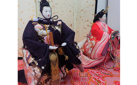 雛人形 京九番立雛 桜刺繍 金襴敷 雛人形