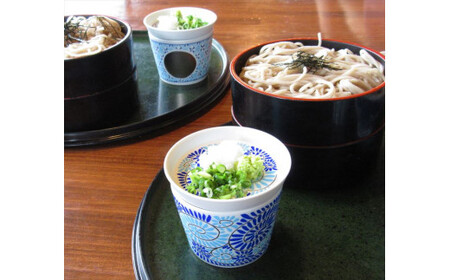 ARITA PORCELAIN LAB (アリタポーセリンラボ) JB蛸唐草&格子丸紋 蕎麦猪口&薬味皿ペアセット 有田焼 そば猪口 そばちょこ 豆皿 cg014