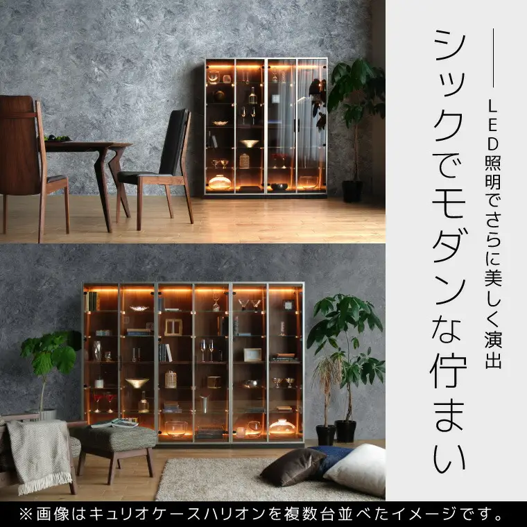 【開梱・設置】ハリオン　キュリオケース80cm　AL189