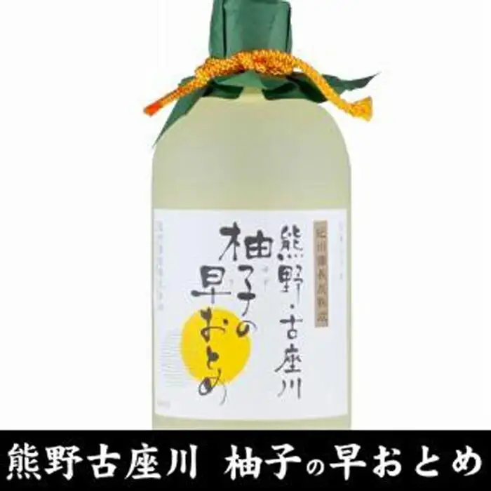 熊野・古座川『柚子の早おとめ』500ml ×3本／紀州備長炭熟成リキュール／尾崎酒造 (C006) ［TC45］