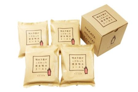 明太子屋が作った明太トースト 4枚セット パン 無着色 無塩バター