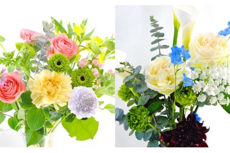 【3回定期便】”松竹梅の梅セット”届いたら、いつもの花瓶に入れるだけ！簡単管理の おしゃれ ブーケ ♪初回 花瓶 付き、毎回延命剤付き！！ 花 生花 花束