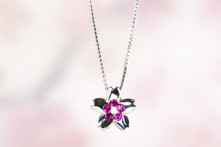 わに塚の桜モデルペンダント『チェリーサークル』8分咲きカラー