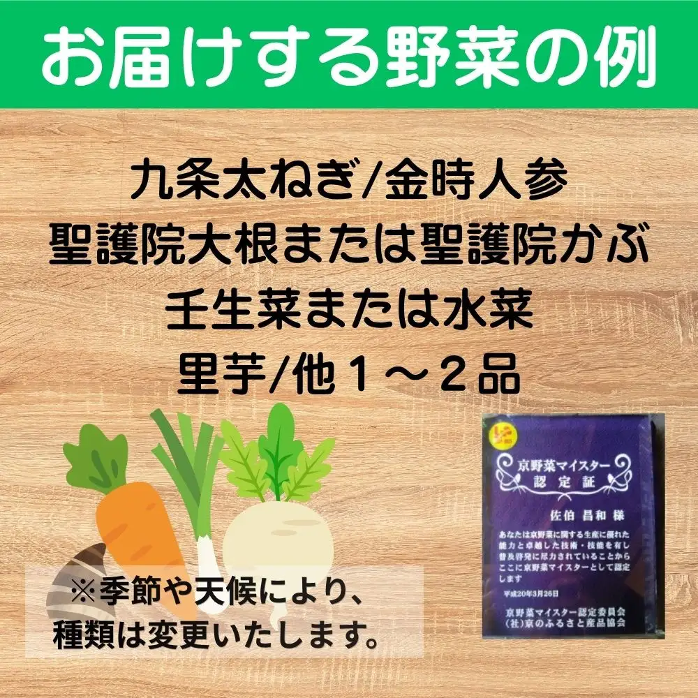 先行予約【京やさい佐伯】京野菜セット ＜数量限定＞［ 京都 直売所 直送 京野菜 野菜 新鮮 旬 人気 おすすめ 美味しい 人気 お取り寄せ 通販 送料無料 ふるさと納税 ］