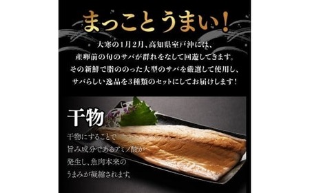 【定期便】いずま海産のごちそうサバ3品セット干物8枚頒布会【年12回お届け】干物