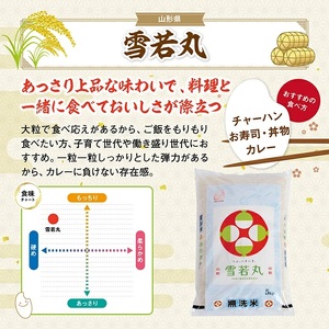 SD0266　令和7年産【無洗米】雪若丸　10kg(5kg×2袋) TO