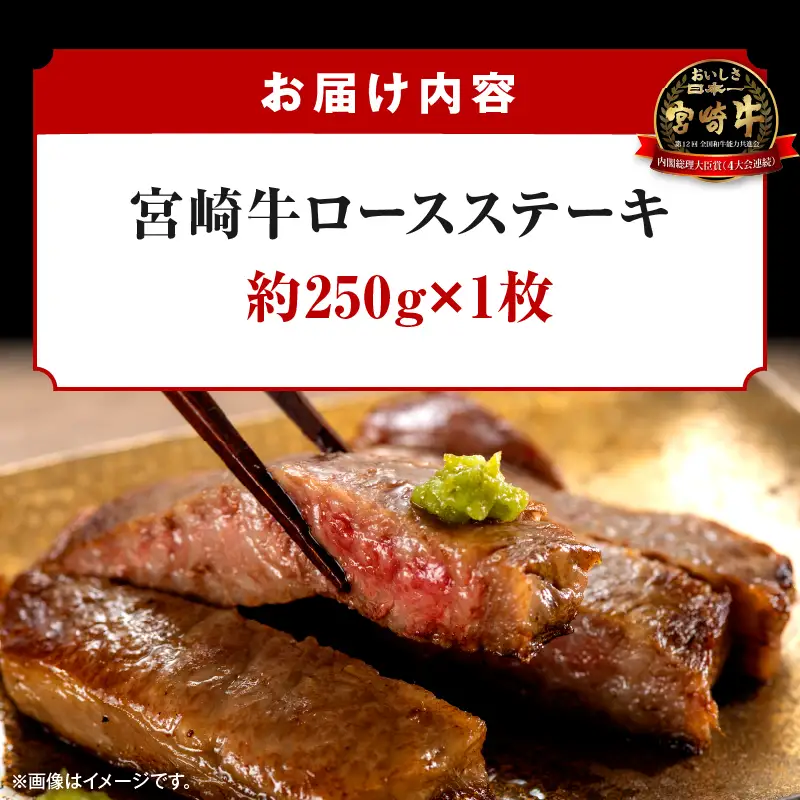宮崎牛ロースステーキ約250g_kn056-003