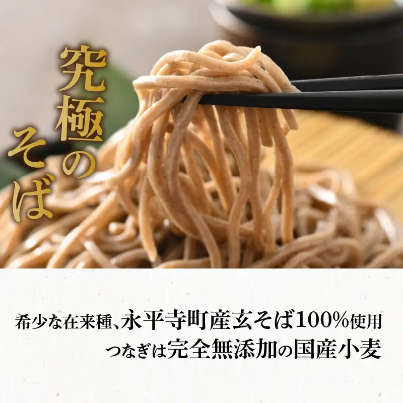 【越前そば】永平寺そば極　乾麺ギフト（つゆ付き）4袋（8人前相当）[B-026033]
