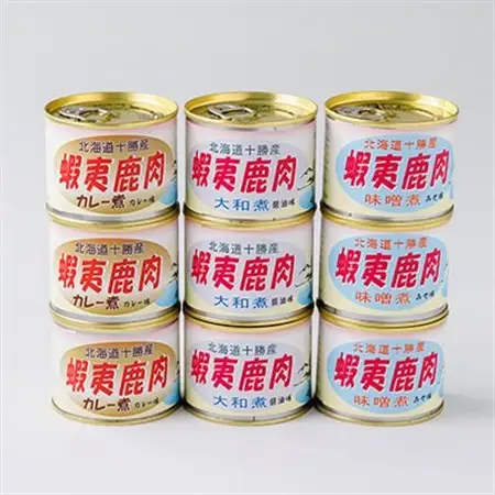 【ジビエ】蝦夷鹿肉 9缶セット(カレー煮 3缶 大和煮 3缶 味噌煮 3缶)_惣菜・加工品 肉 缶詰・瓶詰 _【1259171】