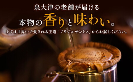 《プランタン珈琲商会 自家焙煎レギュラーコーヒー》 ブラジルサントス 300g×2袋入り(中挽き) 当社で焙煎仕立てのコーヒー豆をお届け！ [1641] | 珈琲豆 珈琲豆