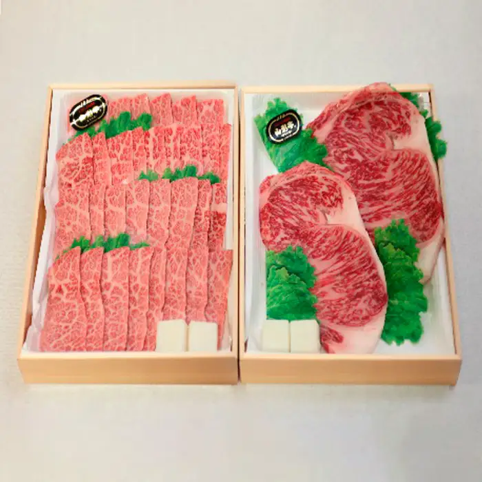 山形牛サーロインステーキ・カルビ焼肉セット  (2人前) FY18-338