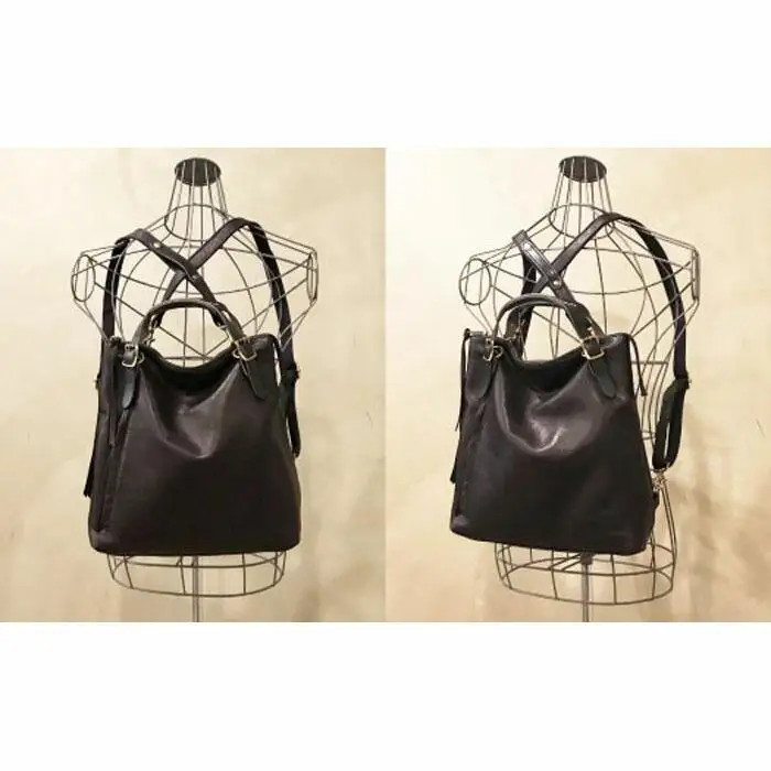 【-Less】ホースレザー　トートリュック（Ｍ） LMSB-0032（ブラック）