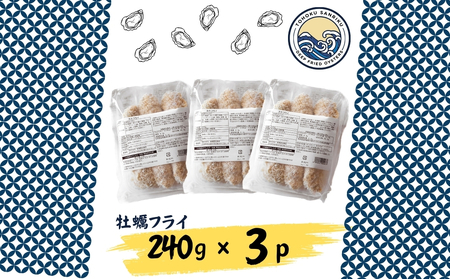 三陸産 カキフライ 720g（240g×3）牡蠣フライ かき カキ 冷凍 小分け 宮城県 東松島市
