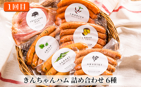 きんちゃんハム の贅沢三昧 【隔月お届け 全3回】 （ ハム ソーセージ 詰め合わせ 定期便 隔月 3回 ベーコン ウインナー ウィンナー 加工肉 セット お肉 肉 魚沼 3ヶ月 お楽しみ ） 