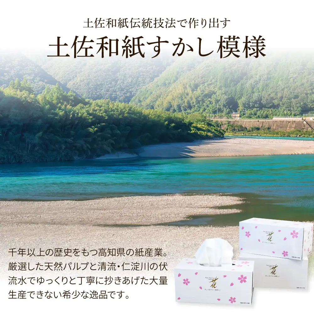 ティッシュ 花ゴールド 220W 12箱入り 高知県土佐市 【ハヤシ商事株式会社】 [BQAD006]