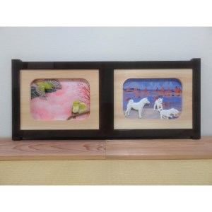 【受注制作】木彫り Wall decor「春夏秋冬、それぞれの愛」【hms028】