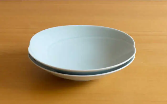 【白山陶器】ともえ多用浅鉢 青白釉 2枚セット 食器 皿 【波佐見焼】[TA107] 波佐見焼