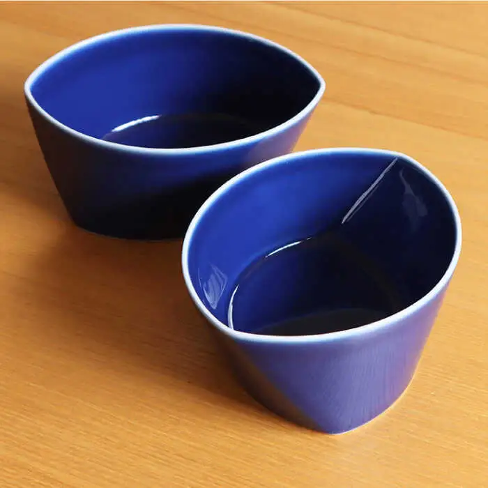 【白山陶器】【カップ】リーヴズ デザートカップ 小鉢 ブルー 2枚セット 【波佐見焼】[TA120] カップ