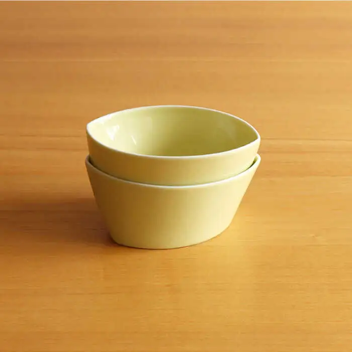 【白山陶器】【グッドデザイン賞受賞】リーヴズデザートカップ 小鉢 イエロー 2枚セット 食器 皿 【波佐見焼】[TA121] 波佐見焼