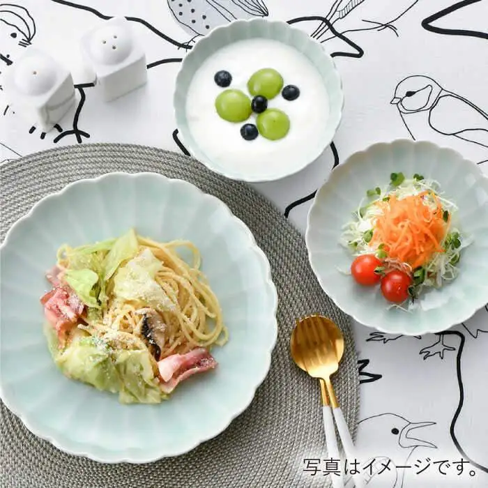 【波佐見焼】RINKA プレート ボウル 3点セット 青磁 食器 皿 【長十郎窯】 [AE28] 波佐見焼 食器