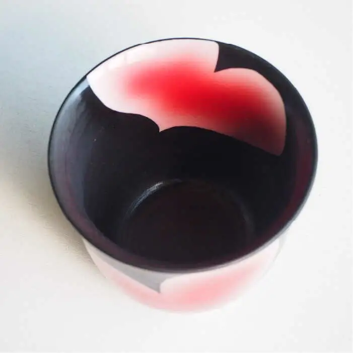 【波佐見焼】mignon ハート フリーカップ 2個セット 赤・グレー 食器 皿 【紫明窯・作家はな】【陶藤】 [BE24]  波佐見焼