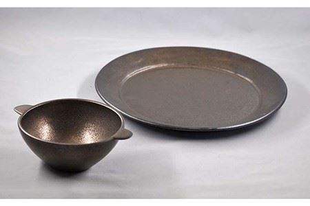 【波佐見焼】金彩釉 手付き鉢 ボウル 3個セット 食器 皿 【堀江陶器】 [JD166]