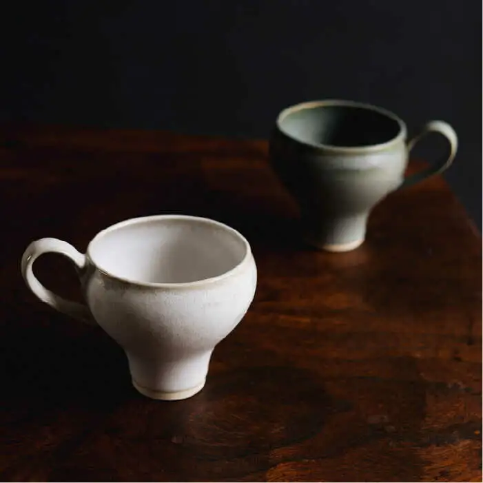 【波佐見焼】コーヒーのためのカップ コーヒーカップ tall (ホワイト・グリーン) 2色セット 食器 皿 【イロドリ】 [KE20] 波佐見焼