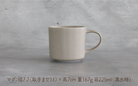 【波佐見焼】Naturalシリーズ マグカップ Mと プレート S (16cm)  ペアセット （グレー）スープカップ スープマグ  食器 皿 【光春窯】 [XD43] 波佐見焼
