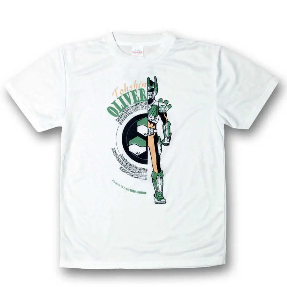陶神オリバーTシャツ(Lサイズ)+缶バッジセット / Ｔシャツ ティーシャツ 陶神オリバー 缶バッジ ヒーロー ご当地 キャラクター / 瀬戸市 / IZZAO's WORKS [BBAO006]