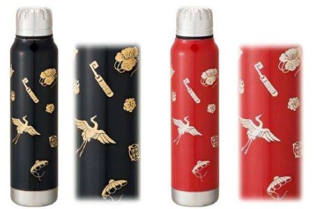 うるしアンブレラボトル　宝尽くし・朱　工芸品 漆塗