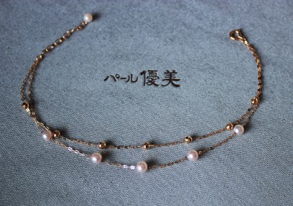 真珠 ブレスレット K18 パール 4ミリ ～ 5ミリ アクセサリー ジュエリー ゴールド 三重県 伊勢志摩 志摩市 冠婚葬祭 結婚式 入学式 母の日 誕生日 記念日 プレゼント アコヤ真珠 本真珠 / 志摩産 アコヤ真珠 希少な無調色ベビーパール4-5ミリ 2連 ブレスレット（16cm）