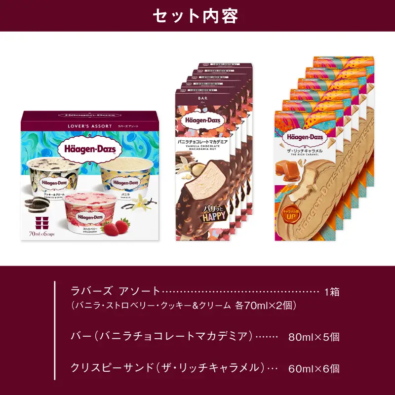 ハーゲンダッツ 『3種の贅沢ギフト』 アイス アイスクリーム スイーツ 北海道_H0016-205