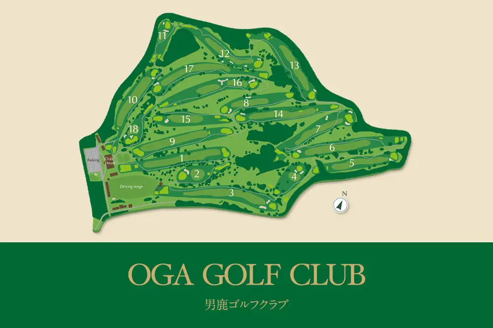 男鹿ゴルフクラブ ゴルフプレー券1名様【平日利用】レターパックライトでお届け