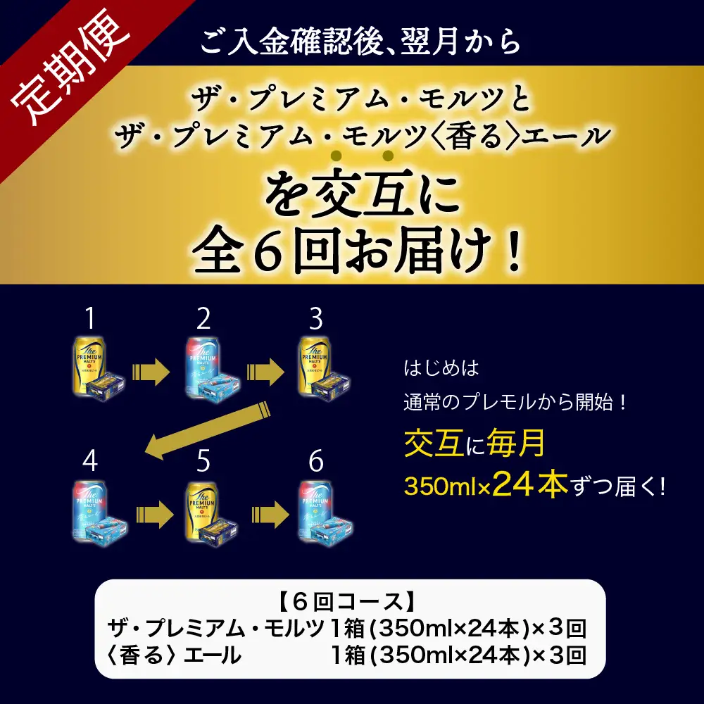 定期便６ヶ月|プレミアムモルツ 神泡 香るエール 月替わり 定期便