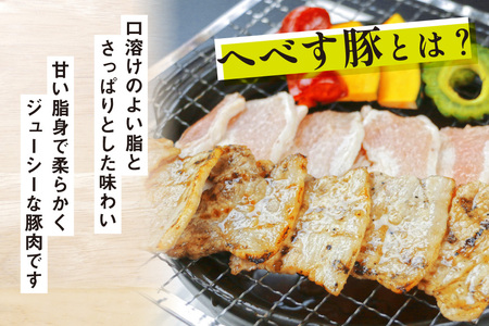 【宮崎ブランドポーク】へべす豚 焼肉 (モモ・バラ) & 豚しゃぶ (ロース) 各500g 計1.5kg