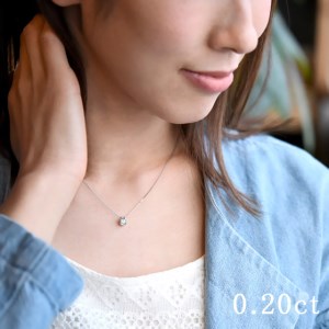Lapin 馬蹄モチーフ 一粒ダイヤモンドペンダント 0.2ct diap_fs_0077