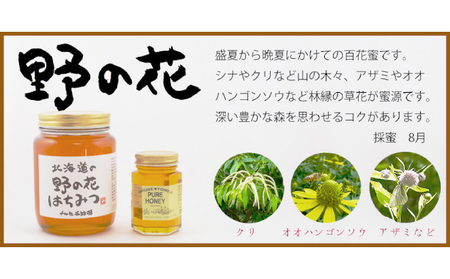 【国産純粋蜂蜜】北海道産 野の花蜂蜜(百花蜜) 1kg ビン入り［ナルセ養蜂場］【 はちみつ ハチミツ 蜂蜜 ハニー 無添加 天然 健康 美容 料理 無添加 純粋 希少 大容量 ギフト プレゼント 自宅用 家庭用 北海道 十勝 幕別 】