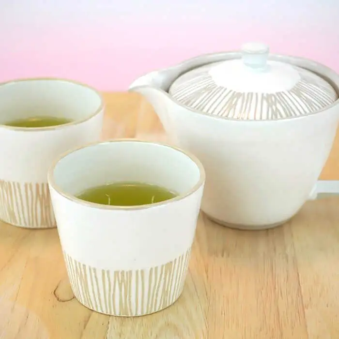 【波佐見焼】櫛目十草粉引ポット・カップ 急須 ティーカップ 湯飲み 食器 皿 【馬徳陶苑】 [ZD11] 波佐見焼