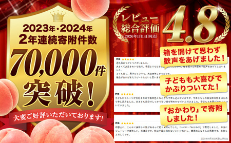 【2027年先行予約】 桃 紀の里の 桃 約2kg