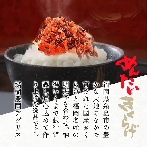 結樹農園 アグリス めんたい きくらげ 300g×3P 《糸島》【結樹農園アグリス】きくらげ/国産/明太/明太子 [AAJ002]