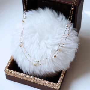 アコヤ真珠 4～4.5mm ネックレス アクセサリー 真珠 アクセサリー ギフト パール 母の日 ホワイトデー ベビーパール / 志摩産アコヤ真珠 4-4.5ミリ 2連 ベビーパールネックレス