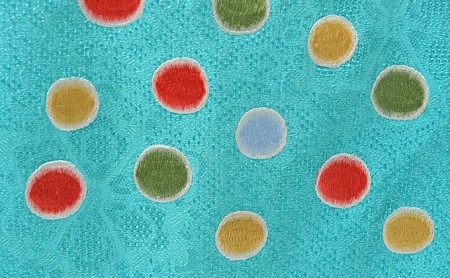 帯揚げ　ドット柄　刺繍　帯上げ　着物に 織物 ファッション 和装 式 篠原縫製