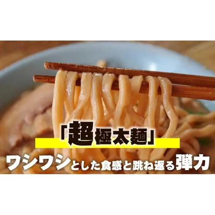 濃厚がっつり醤油味！《二郎系ラーメン２食》にんにく醤油　超極太麺　桔梗屋食品