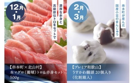 【定期便】2ヵ月に1回届く！串本町の特産品が楽しめる！串本町バラエティセット（6回分）【tkb123】